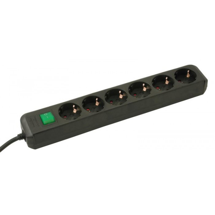 Image of Brennenstuhl Eco power extension 1.5 m 6 AC outlet(s) Black