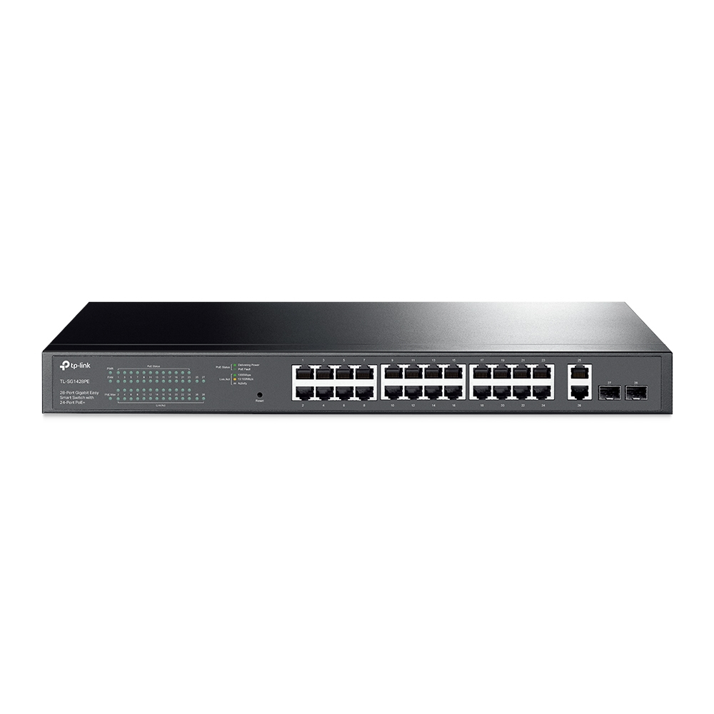 Image of TP-Link 28-Port Gigabit Easy Smart Switch with 24-Port PoE+