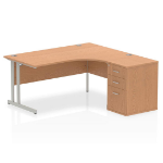 Dynamic Impulse Cantilever Right Crescent Desk Workstation