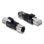 DeLOCK 90834 tussenstuk voor kabels M12 8-pin RJ-45 Zwart
