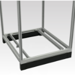 Minkels 800mm Sokkelhoekstuk met sokkelplint voor en achter, 100 mm