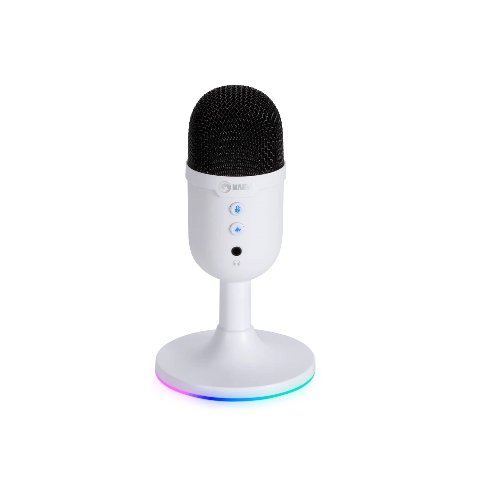 MARVO Scorpion MIC-06 Blast 40 USB RGB Noise Cancelling Wired Microphone (White)