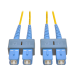 Tripp Lite N356-02M InfiniBand/fibre optic cable 78.7" (2 m) 2x SC OFNR Blue, Yellow