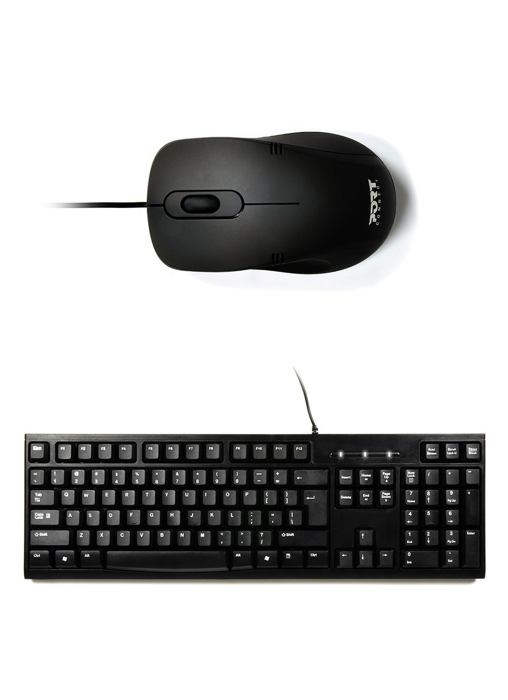 Port Designs 900900-UK keyboard Mouse included USB QWERTY UK English Black
