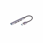 shiverpeaks BS13-50001 interface hub USB 3.2 Gen 1 (3.1 Gen 1) Type-A 5000 Mbit/s Aluminium, Zwart