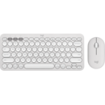 Logitech Pebble 2 Combo keyboard Mouse included Universal RF Wireless + Bluetooth QWERTY English White
