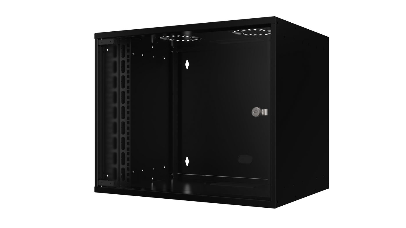 Lanview Black Rum09u40mnbl Rack Cabinet 9U Wall Mounted Rack