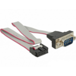 DeLOCK 89900 serial cable Grey 0.25 m RS-232 DB9 9-pin COM