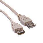 Cablenet 1m USB 2.0 Type A Male - Type A Female Beige PVC Extension Cable