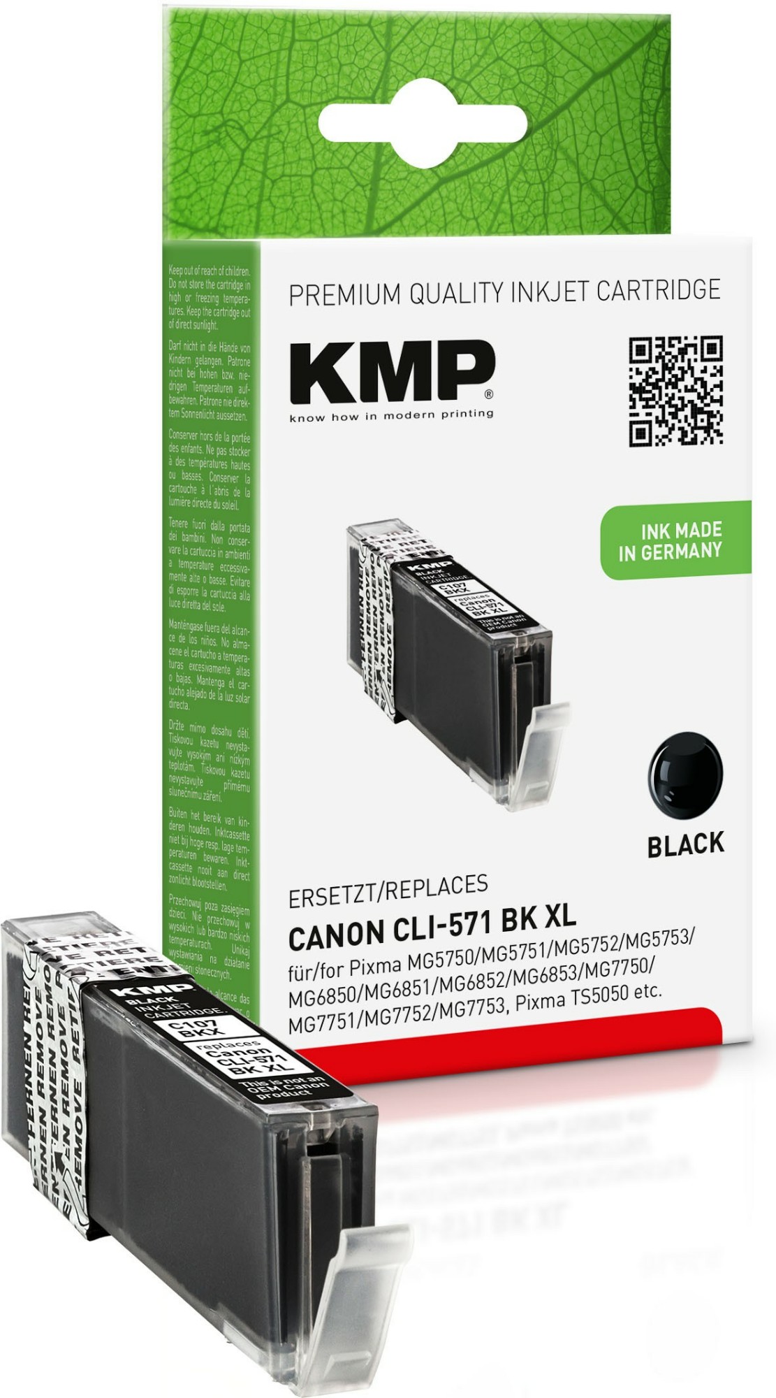 KMP C107BKX ink cartridge Black