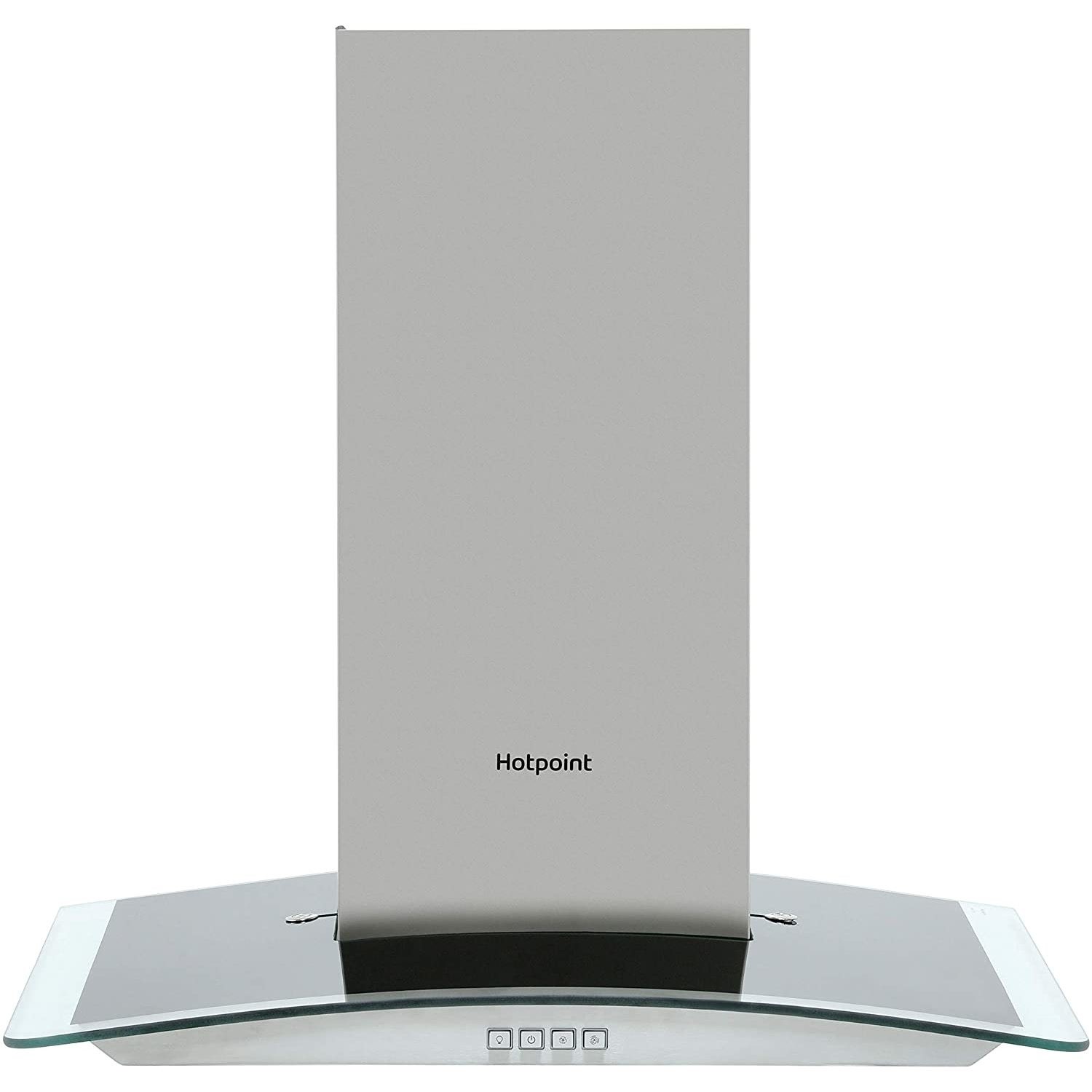 Hotpoint 60cm Curved Glass Cooker Hood - Stainless Steel