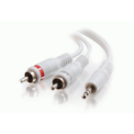 C2G 3m 3.5mm Male to 2 RCA-Type Male Audio Y-Cable - iPod audio cable 2 x RCA White