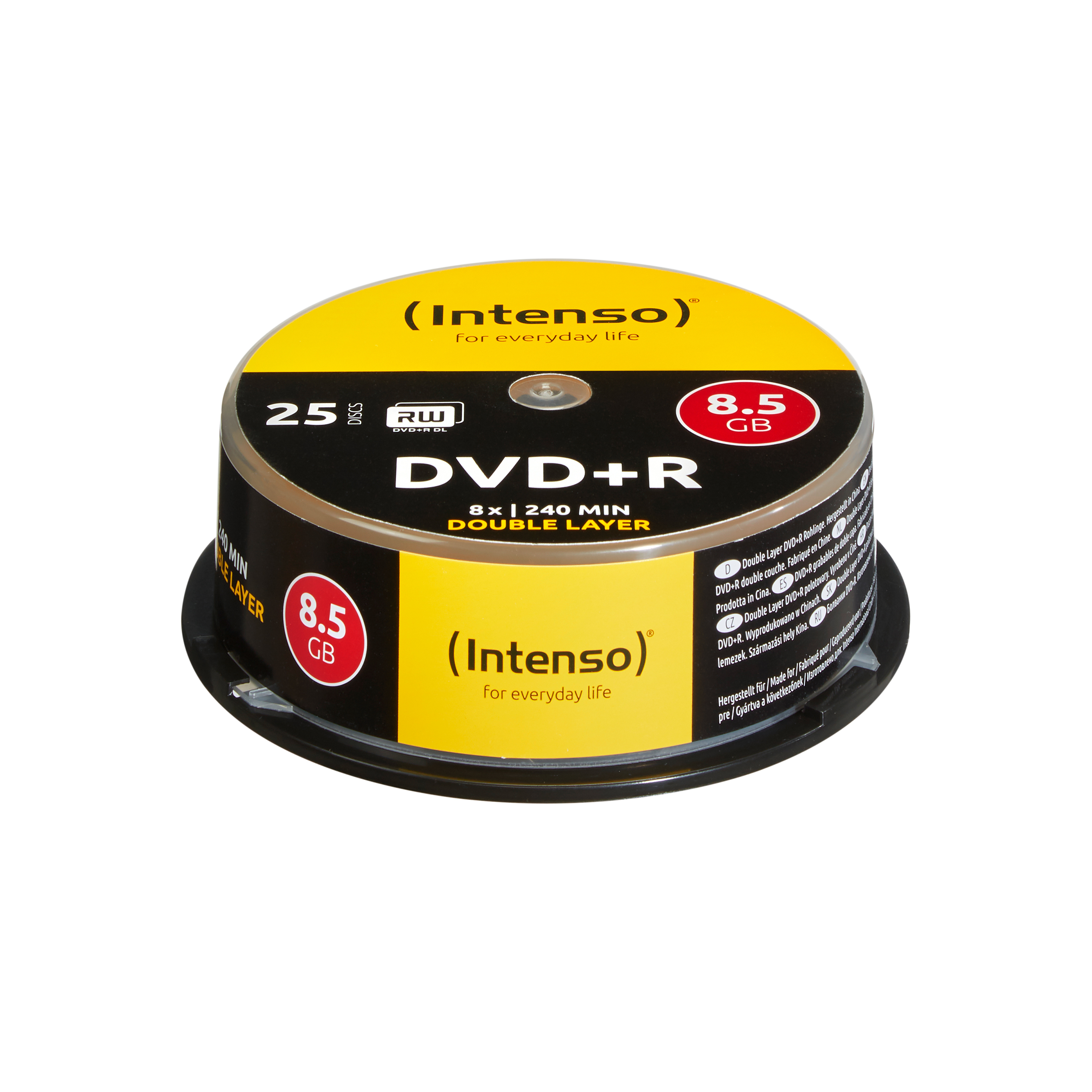 Image of Intenso DVD+R 8.5GB 8x Double Layer 25er Cakebox DVD+R DL 25 pc(s)