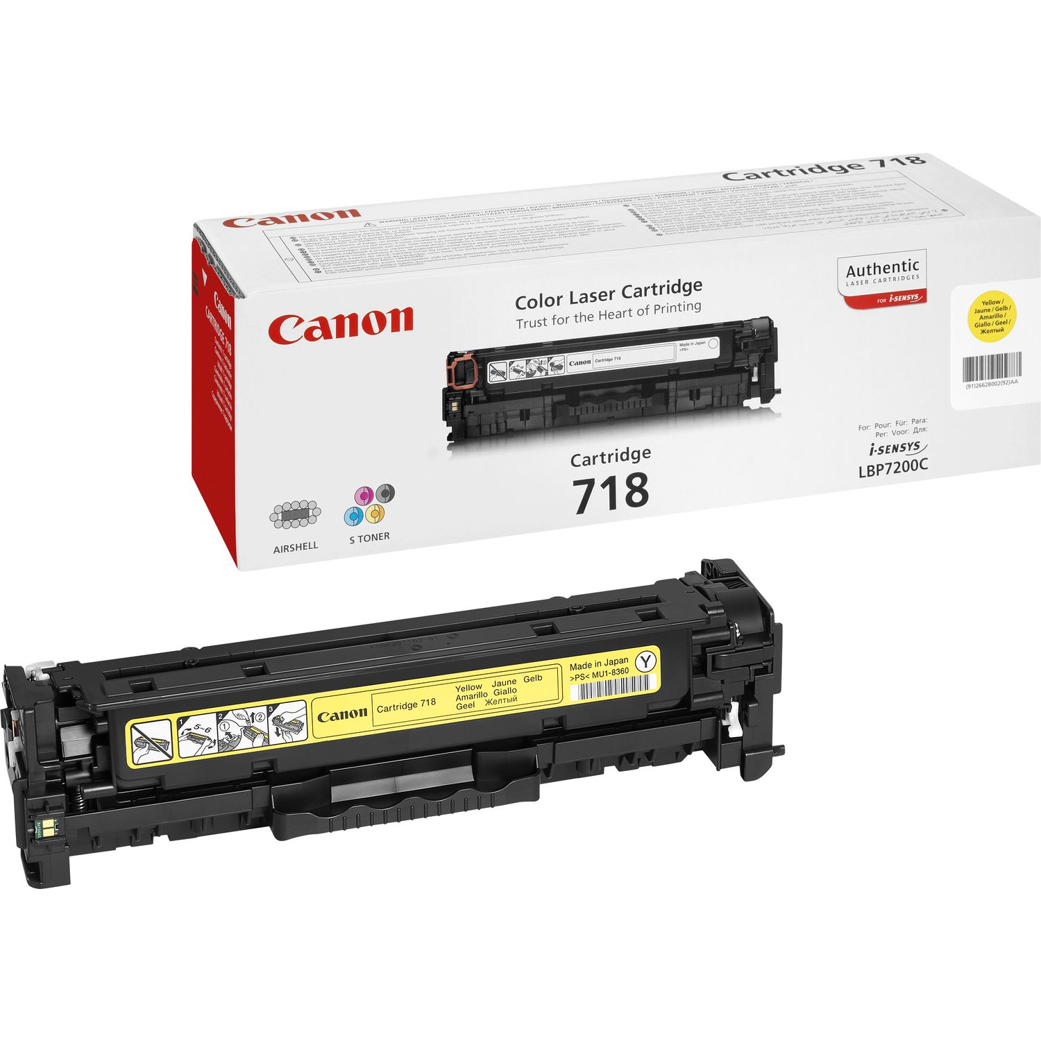 Image of Canon 2659B002/718Y Toner cartridge yellow, 2.9K pages ISO/IEC...