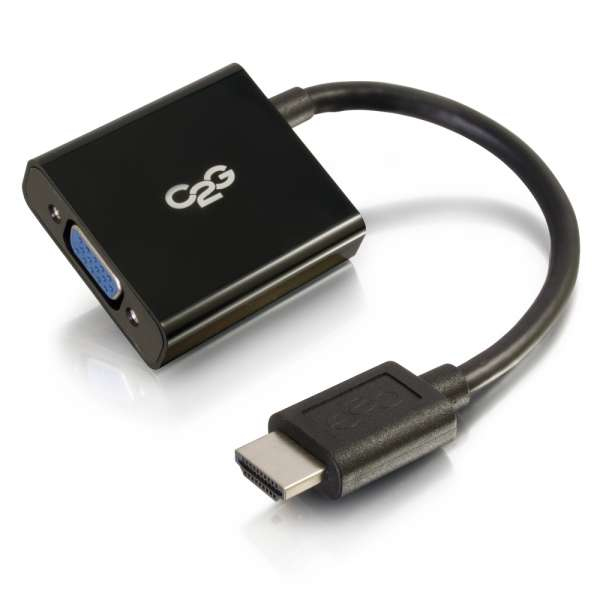 Photos - Cable (video, audio, USB) C2G 80500 video cable adapter 0.2 m HDMI VGA  Black (D-Sub)