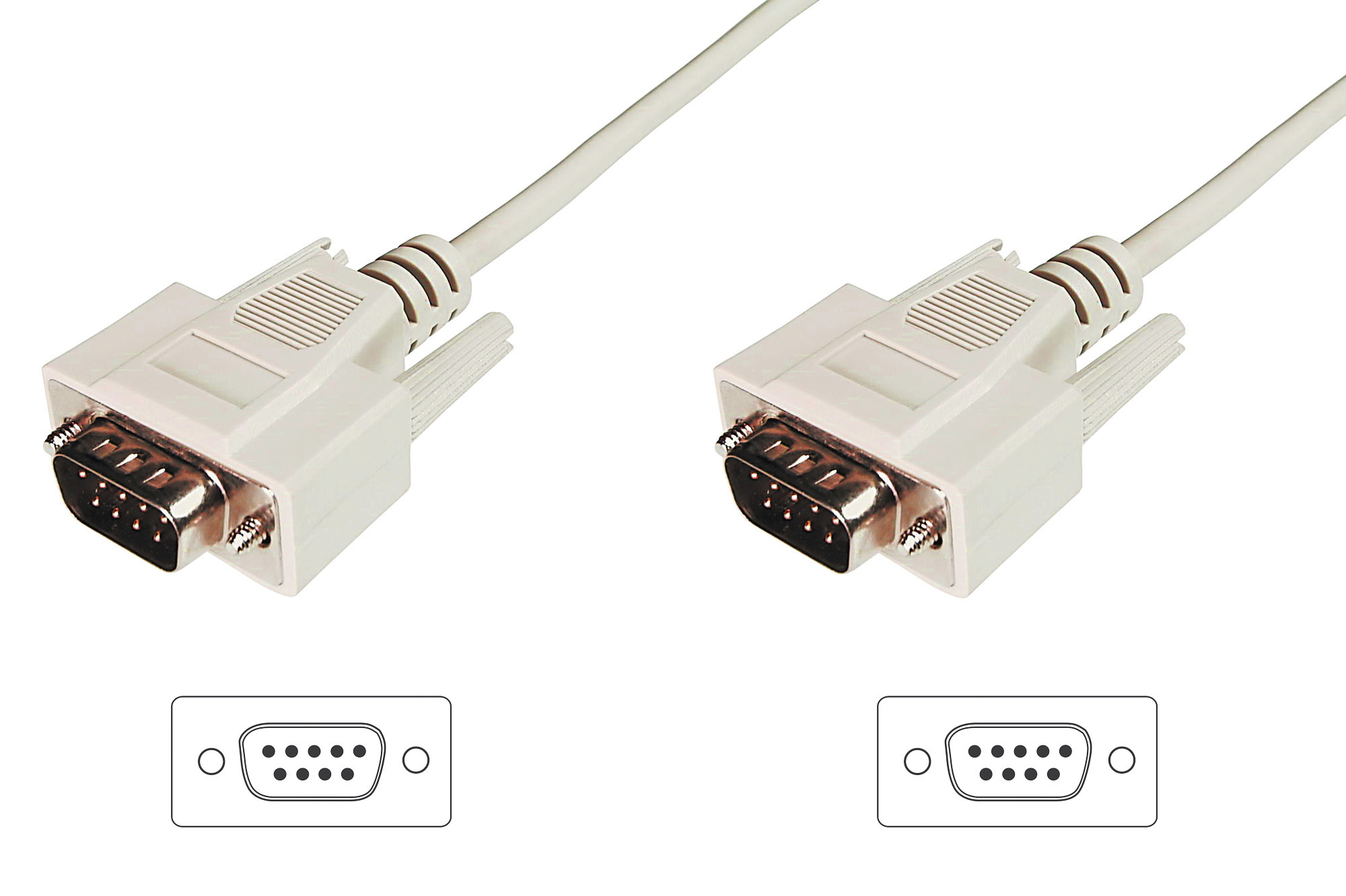 Image of Digitus Datatransfer connection cable, D-Sub9/M - D-Sub9/M