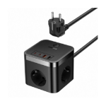 Baseus EU Product - PowerCombo Cube Wall Charger  4000W  2x USB-A  2x USB-C  3x EU plug