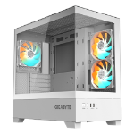 GIGABYTE C201 PANORAMIC ICE PC Case - Mid Tower, m-ATX, 360mm radiator support, 3 Pre-installed Fans, USB 3.0, Support RGB Fusion