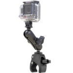 RAM Mounts Tough-Claw Double Ball Mount with Universal Action Camera Adapter