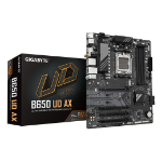 GIGABYTE B650 UD AX Motherboard - AMD Ryzen 9000 Series CPUs, 6+2+2 Phases VRM, up to 7600MHz DDR5 (OC), 1xPCIe 5.0 + 2xPCIe 4.0 M.2, GbE LAN, WIFI 6, USB 3.2 Gen 2