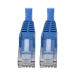 Tripp Lite N201-06N-BL Cat6 Gigabit Snagless Molded (UTP) Ethernet Cable (RJ45 M/M), PoE, Blue, 6-in. (15.24 cm)