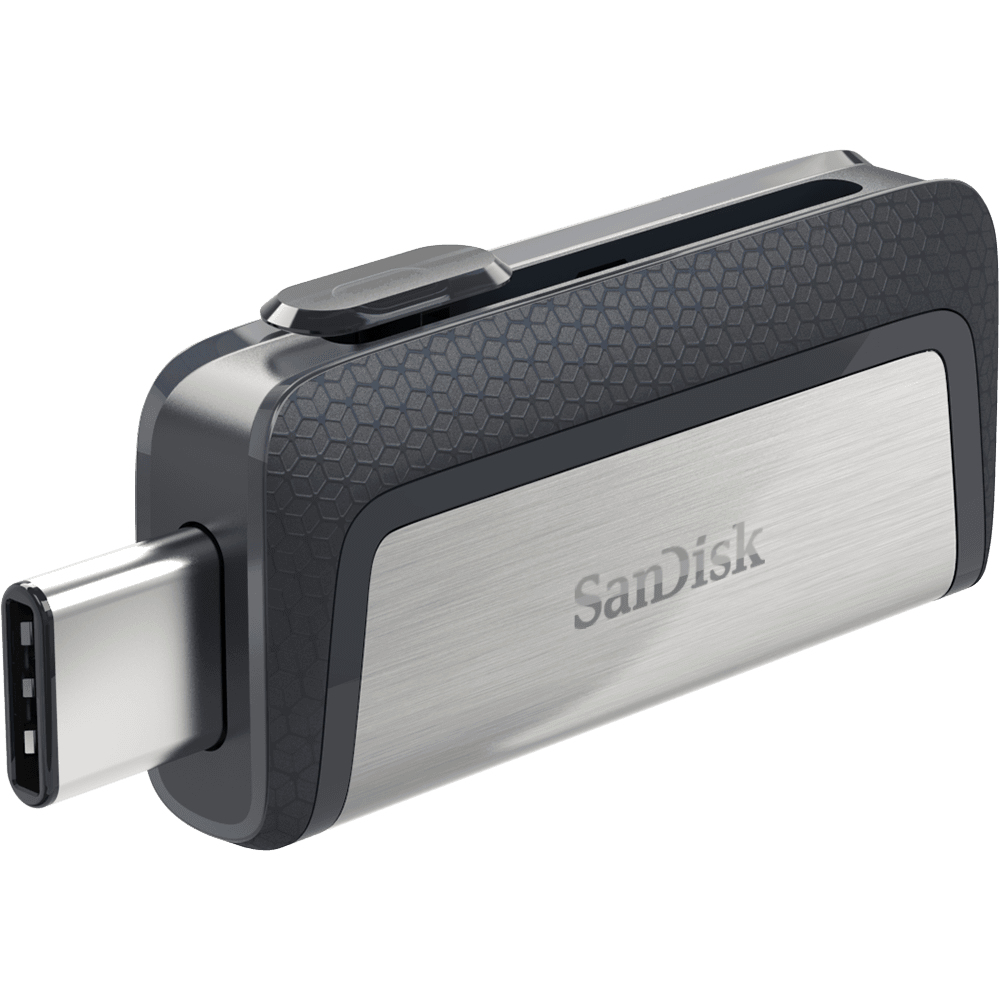 SanDisk Ultra Dual Drive USB Type-C USB-sticka 128 GB USB Type-A / USB Type-C 3.2 Gen 1 (3.1 Gen 1) Svart, Silver