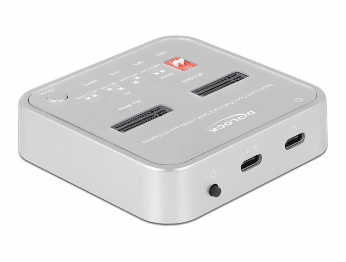 Image of DeLOCK 64138 storage drive docking station Silver