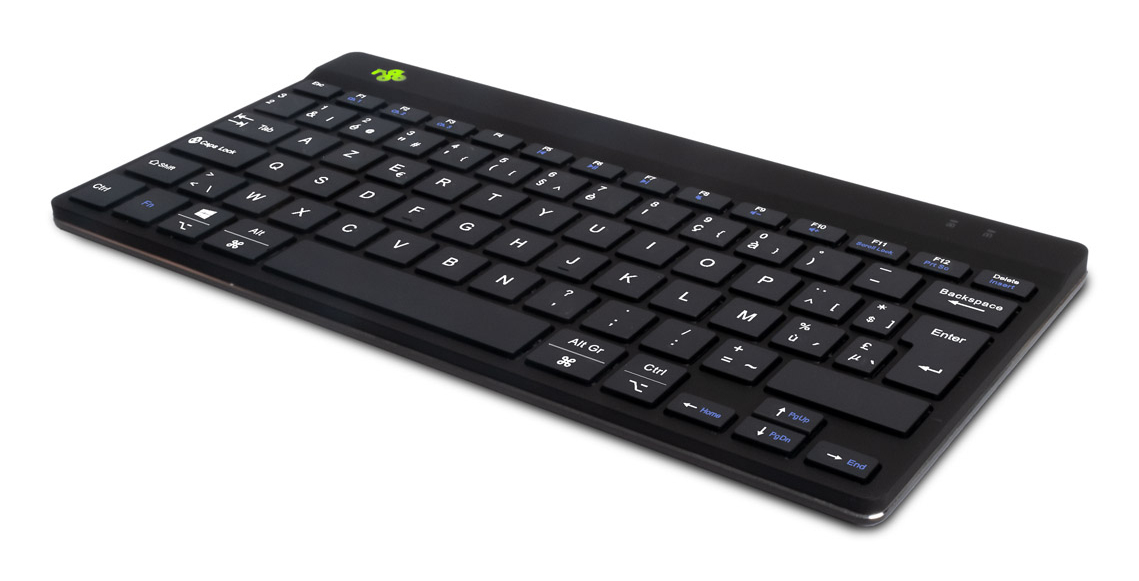 R-Go Tools Ergonomic keyboard R-Go Compact Break, compact keyboard with break software, AZERTY (BE), Bluetooth, black