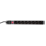 LogiLink PDU8C01 power distribution unit (PDU) 8 AC outlet(s) 1U Black