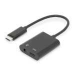 Digitus USB Type-C adapter / converter, Type-Câ„¢ to USB Type-C + 3.5mm stereo