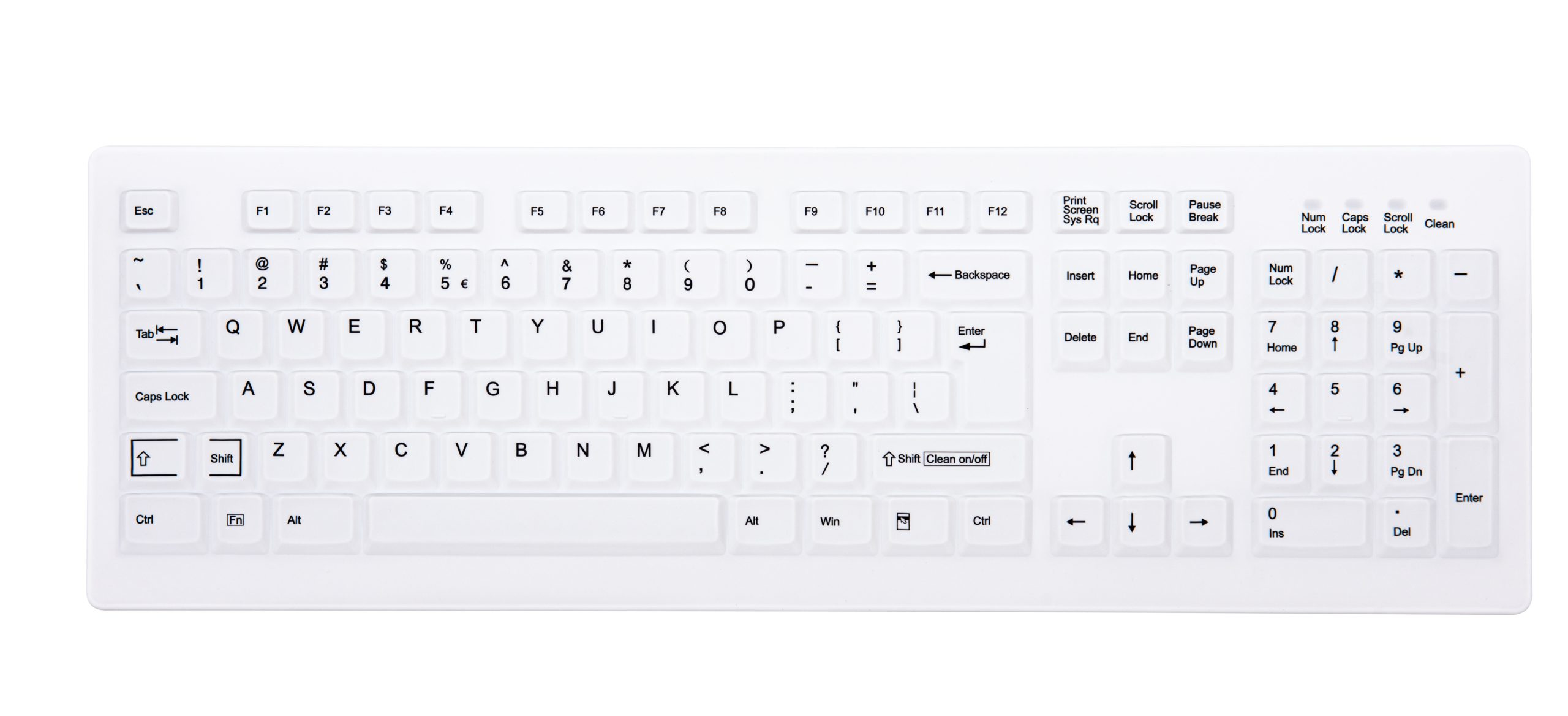 Image of CHERRY AK-C8100F-FU1-W/US keyboard RF Wireless QWERTY US English White