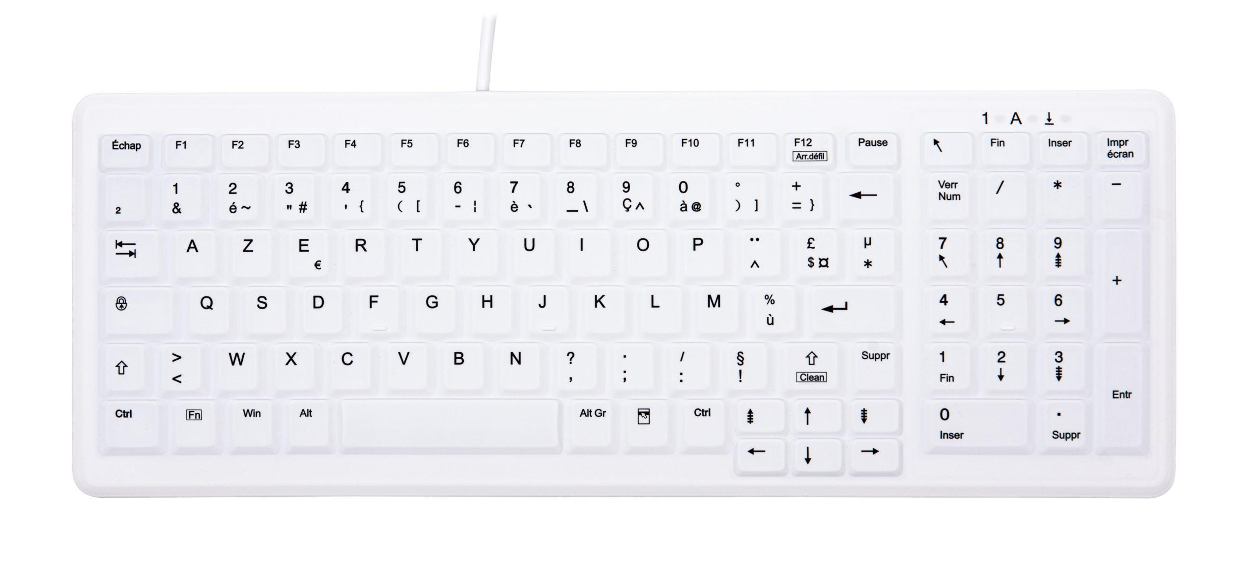 Image of CHERRY AK-C7000 keyboard USB AZERTY French White