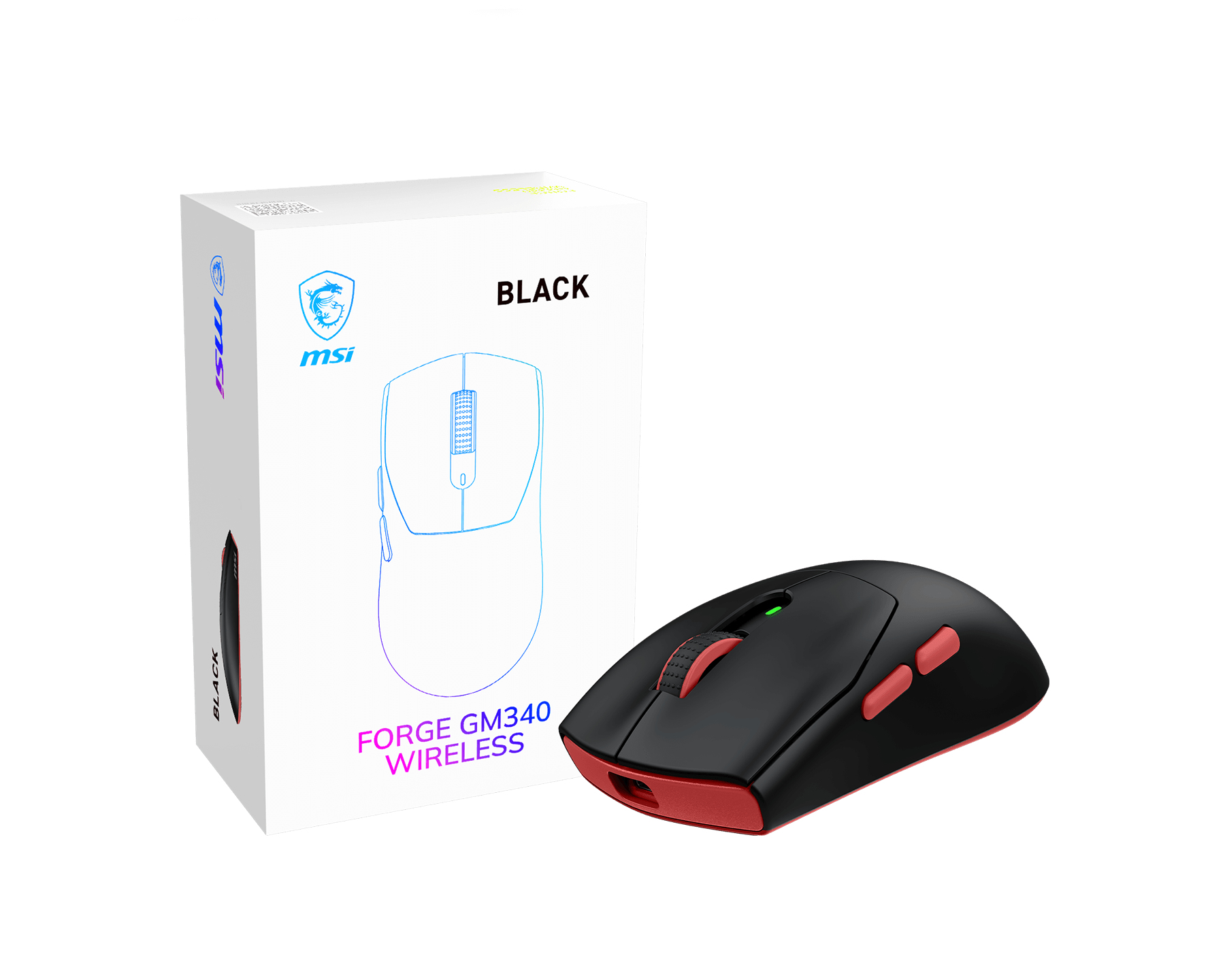 EU Product - Forge GM340 W Black   WIRELESS Gaming Maus thumbnail