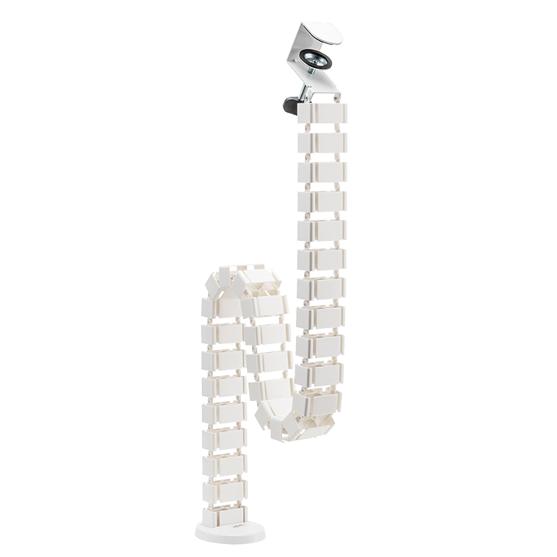 LogiLink Flexible cable channel. Clamp-On version. 1347x129 mm. white