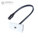 connektgear 0.4m AV Snap-In 3.5mm Module 25 x 50mm - Socket to Socket - White
