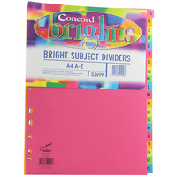 Image of Concord BRIGHT A-Z DIVIDER A4 PK10
