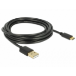 DeLOCK 85209 USB cable USB 2.0 3 m USB A USB C Black