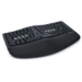 Kinesis Ergonomic mWave for Windows Bluetooth Mechanical Keyboard for PC - US Layout - Black. The mWave is a negative tilt; fixed split; tented design with integrated palm support. Supports simultaneous connection to 3 devices; backlighting available for
