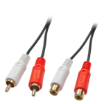 Lindy 35671 audio cable 2 m 2 x RCA Black, Red, White