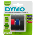 Dymo S0847750 Embossing tape 3D black red blue Blister 9mmx3m for Dymo 3D 9mm
