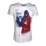 ASSASSIN'S CREED Unity Arno Freedom, Equality and Brotherhood T-Shirt, Male, Small, White (TS178910ASC-S)
