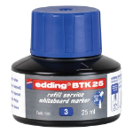 Edding BTK 25 Bottled Refill Ink for Whiteboard Markers 25ml Blue - 4-BTK25003