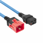 ACT Netsnoer C19 IEC Lock - C20 IEC Lock Dual Locking blauw 2 m, PC3638