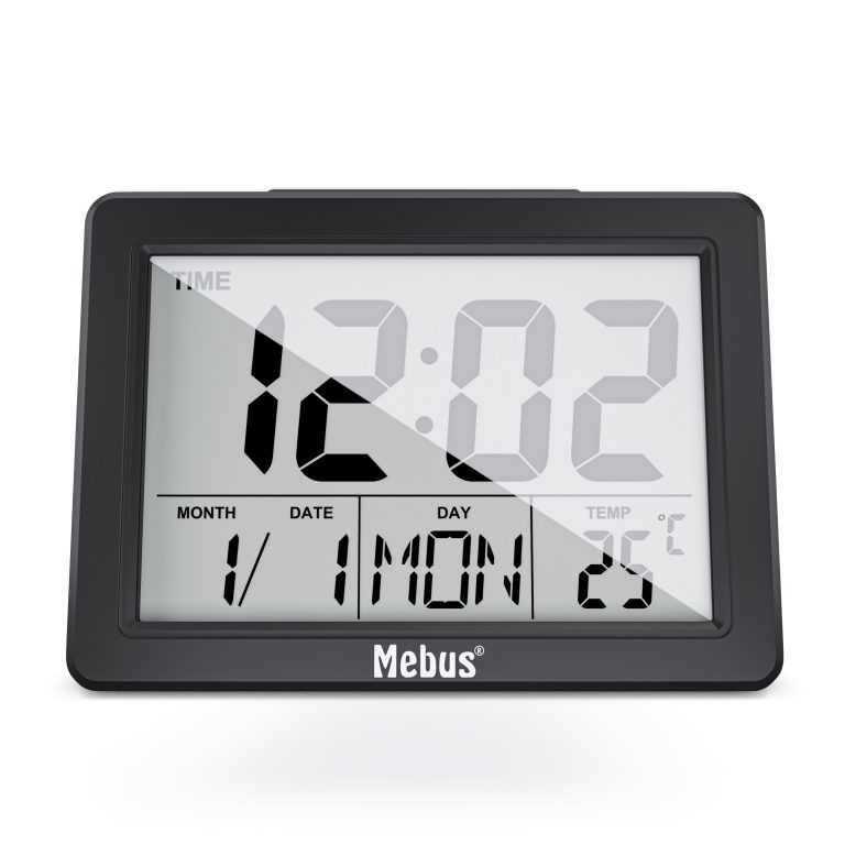 Image of Mebus 25739 - Quartz alarm clock - Rectangle - Black - 12/24h - F...