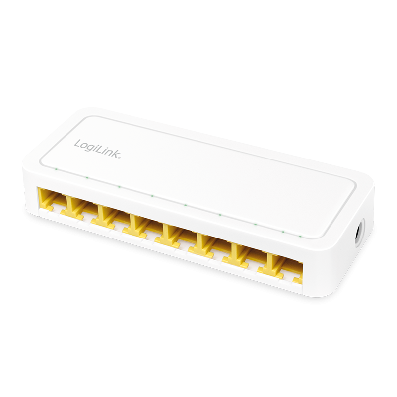 Photos - Other for Computer LogiLink Desktop Gigabit Ethernet Switch 8-port, plastic case, white NS0115 