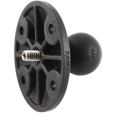 RAM Mounts Composite Ball Adapter with Round Plate and 1/4"-20 Threaded Stud