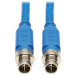 Tripp Lite NM12-6A1-02M-BL M12 X-Code Cat6a 10G F/UTP CMR-LP Shielded Ethernet Cable (M/M), IP68, PoE, Blue, 2 m (6.6 ft.)