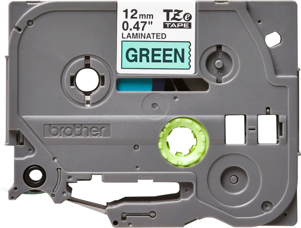 Brother TZE-731 DirectLabel black on green Laminat 12mm x 8m for Brother P-Touch TZ 3.5-18mm/6-12mm/6-18mm/6-24mm/6-36mm