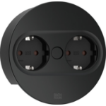 Bachmann 946.100 socket-outlet 2 x Type F Black