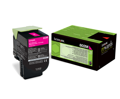 Image of Lexmark 80C20M0/802M Toner-kit magenta return program, 1K pages...